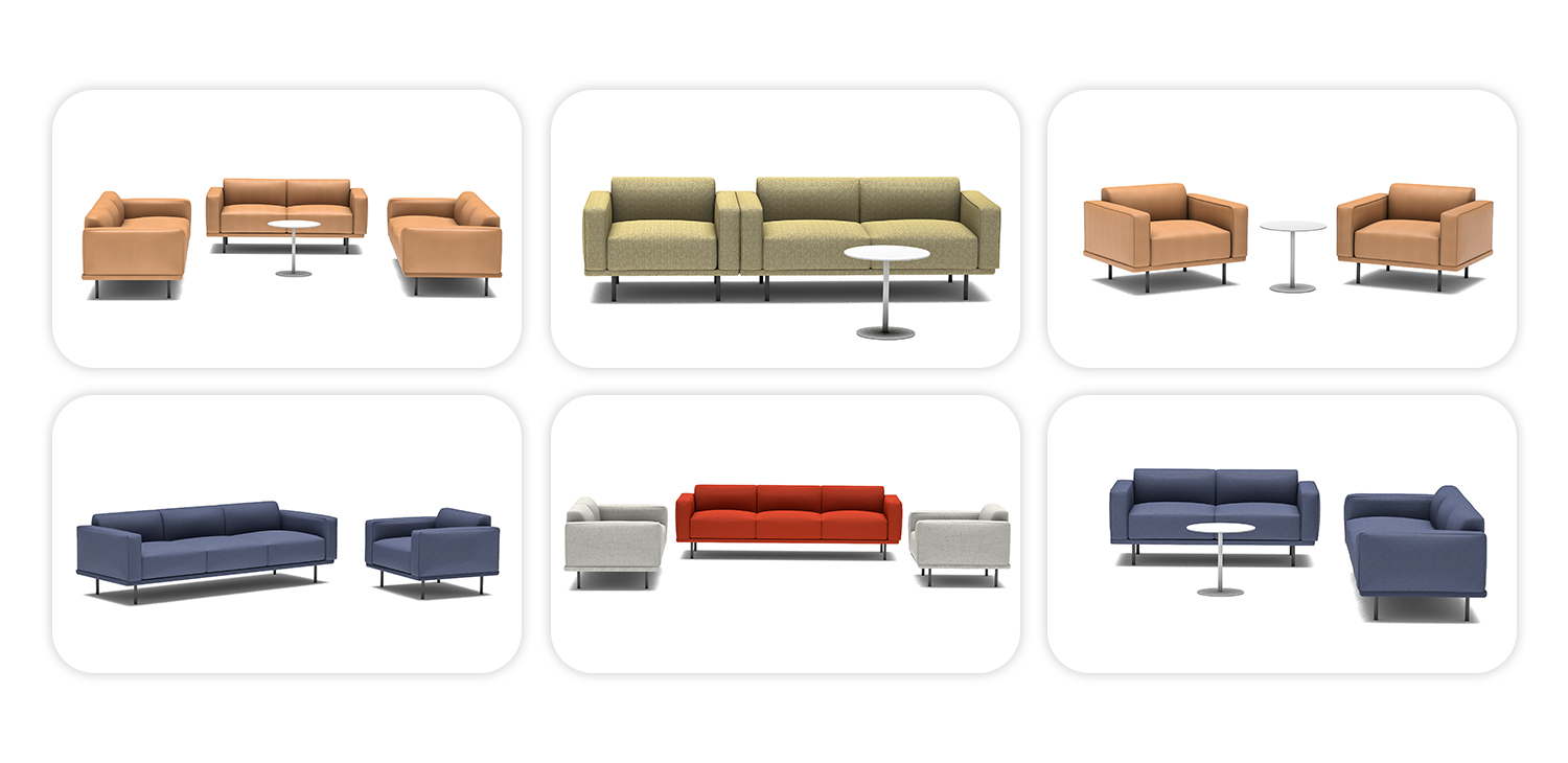 Freely combinable sofa