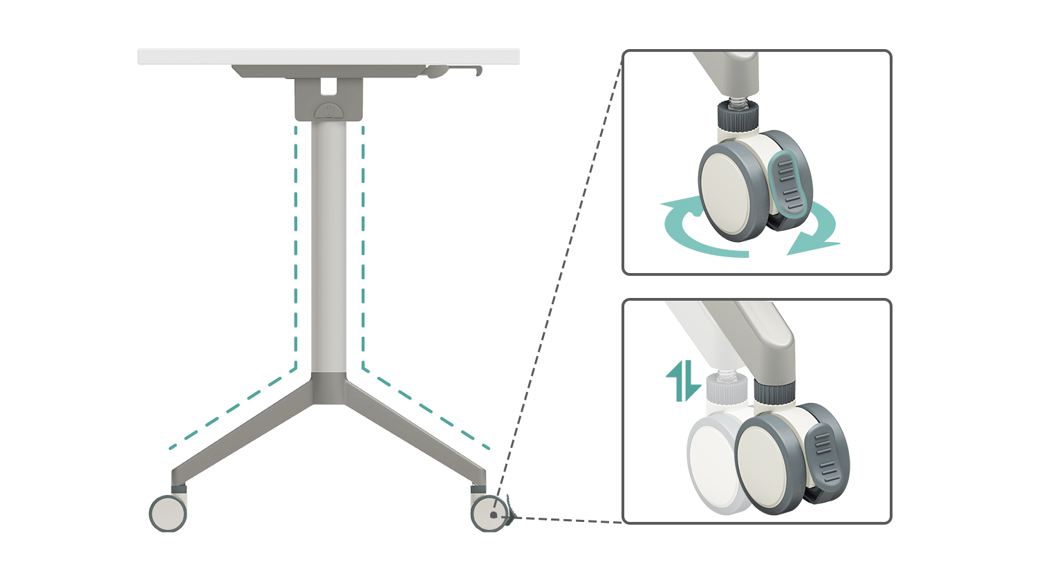 Swivel Wheel Close-up