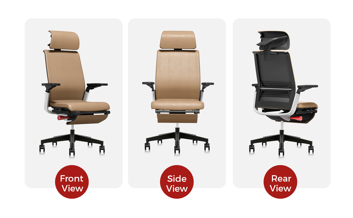 3 views of the chair