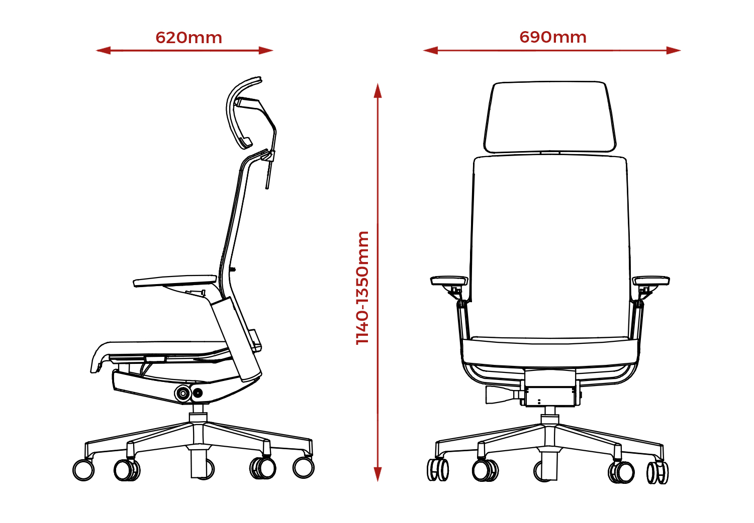 Chair dimensions