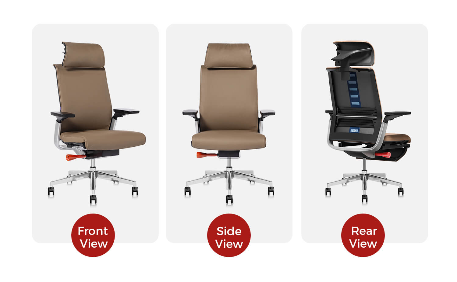 3 views of the chair