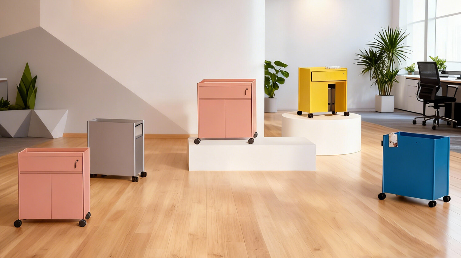 Colorful Mobile Storage Cabinet