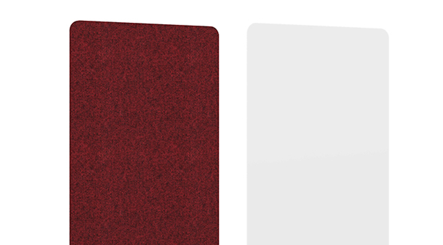 Glass panel and fabric panel of whiteboard