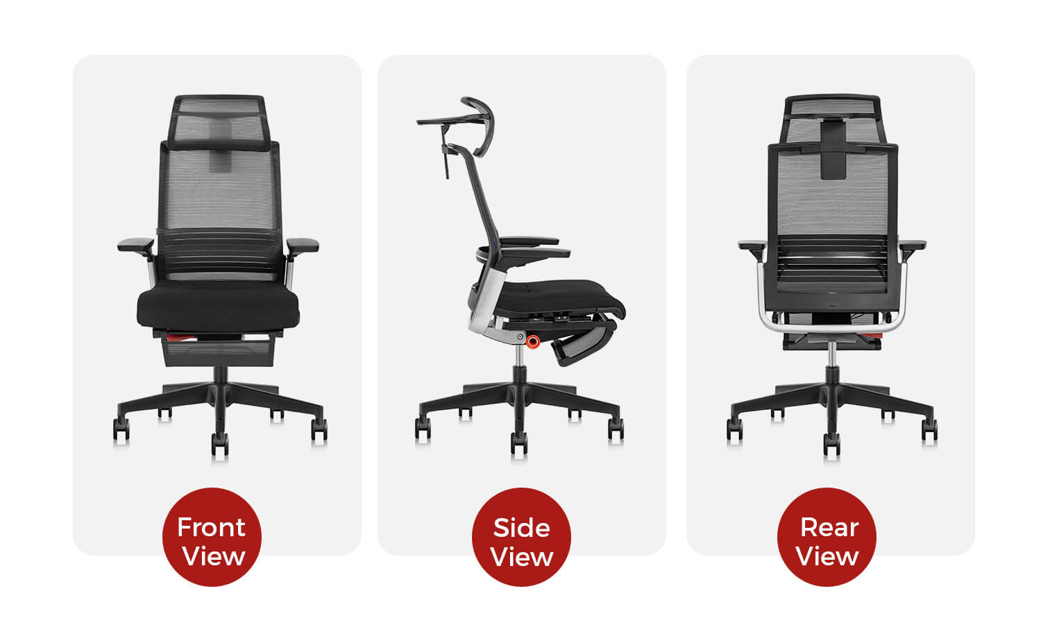3 views of the chair