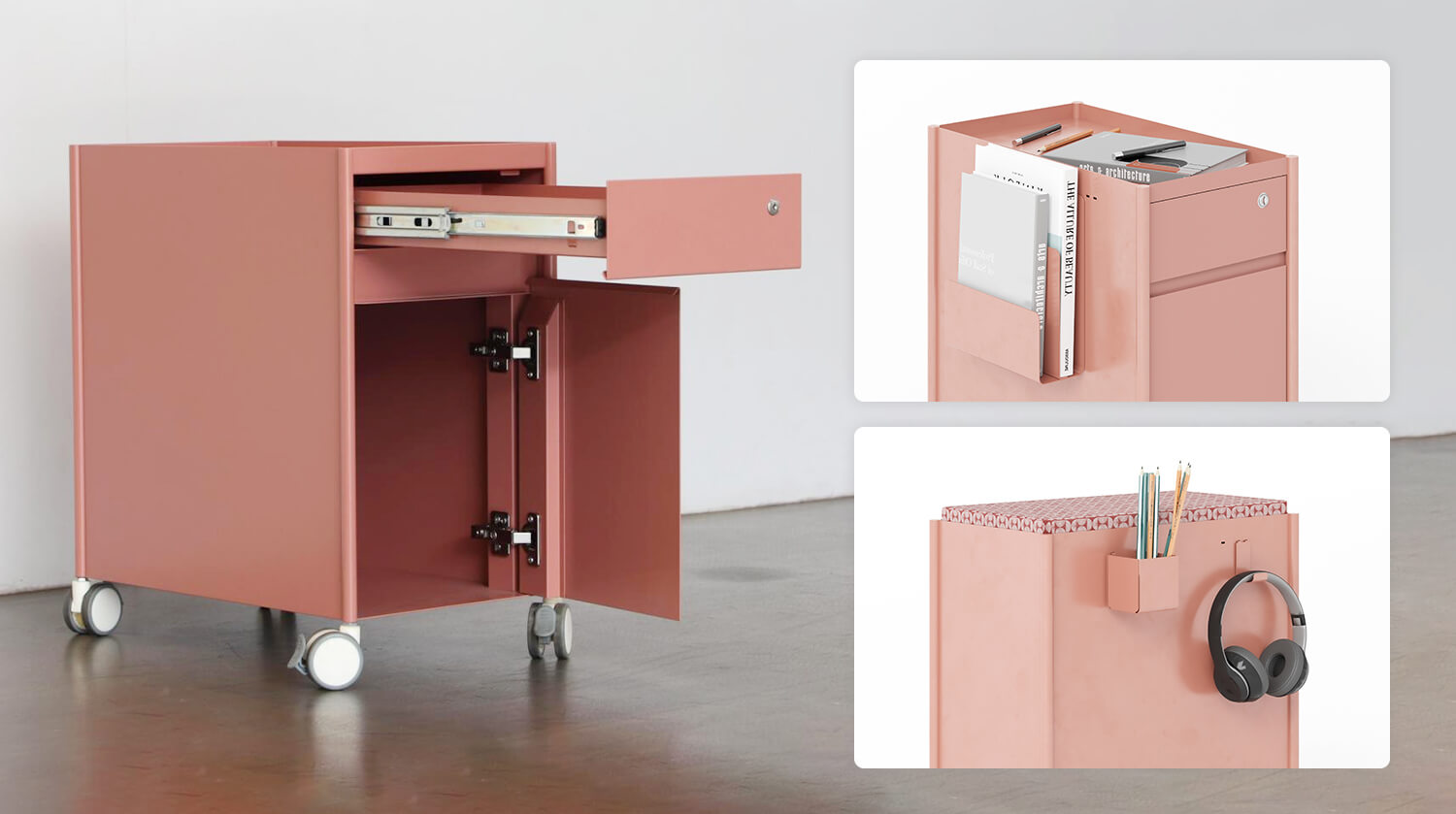 Mobile Cabinet With Side Sliding Doors