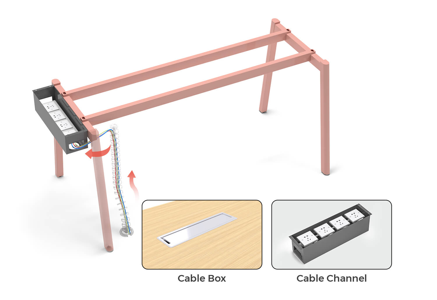 Single-desk Cable Management