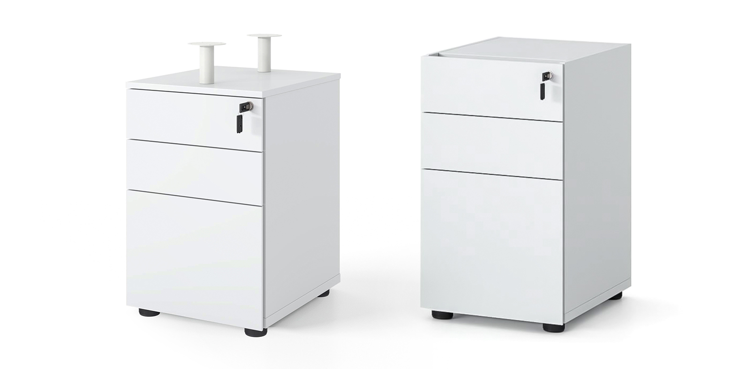 Two styles of cabinet