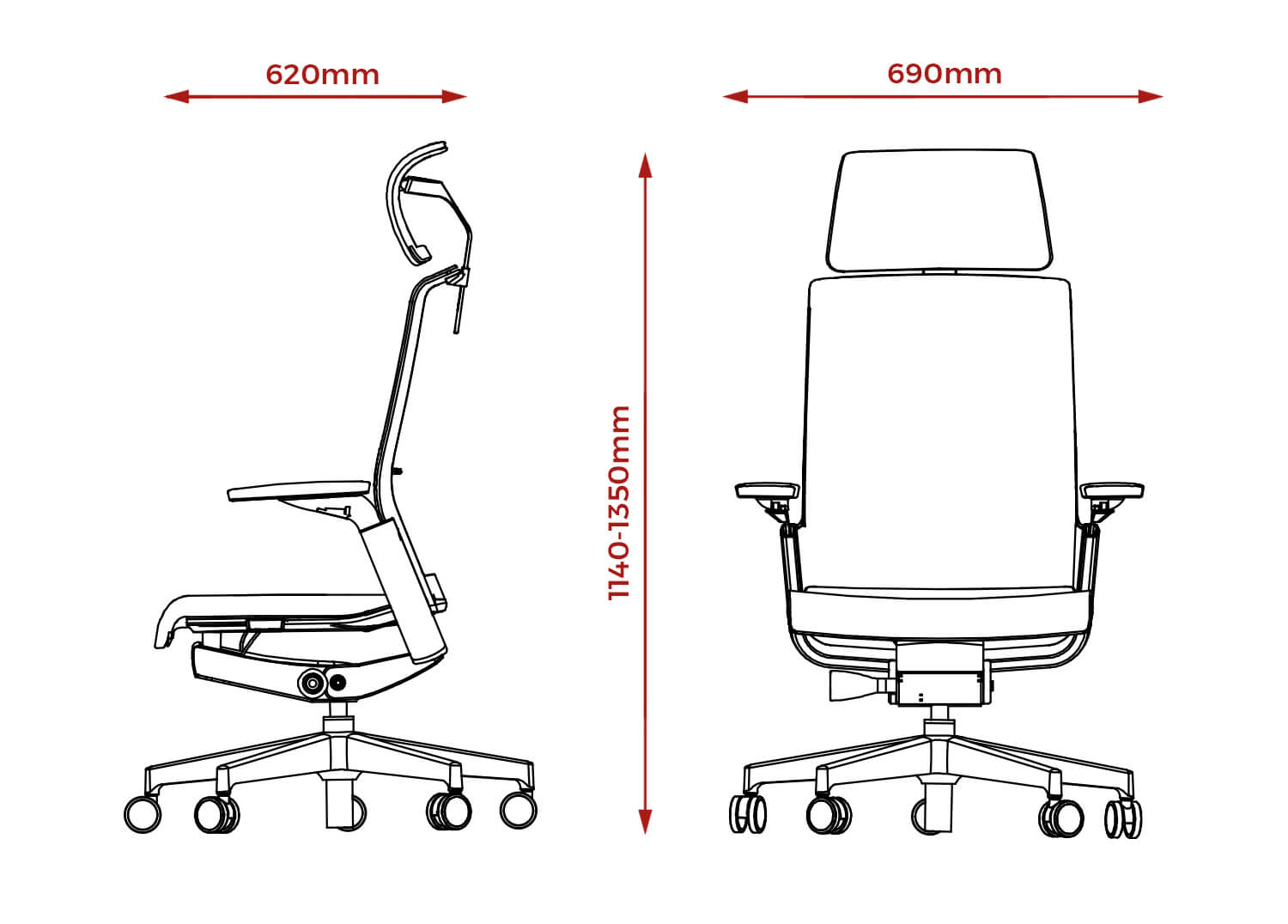 Chair dimensions