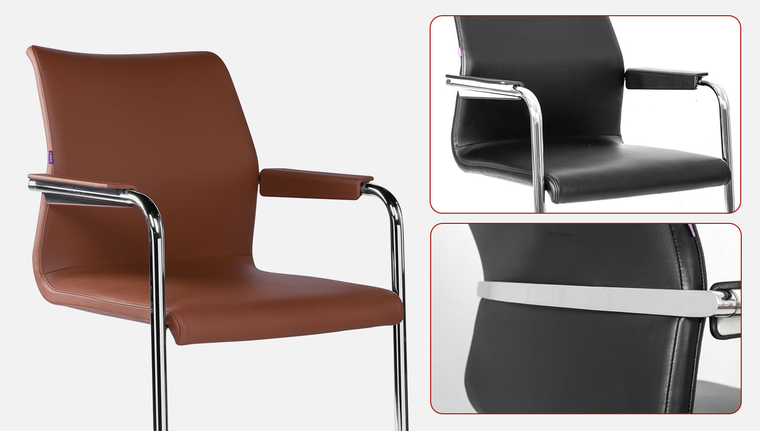 Fixed Leg Leather Chair