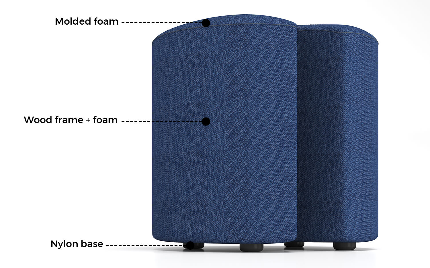 Custom Color Soft Ottoman Seat