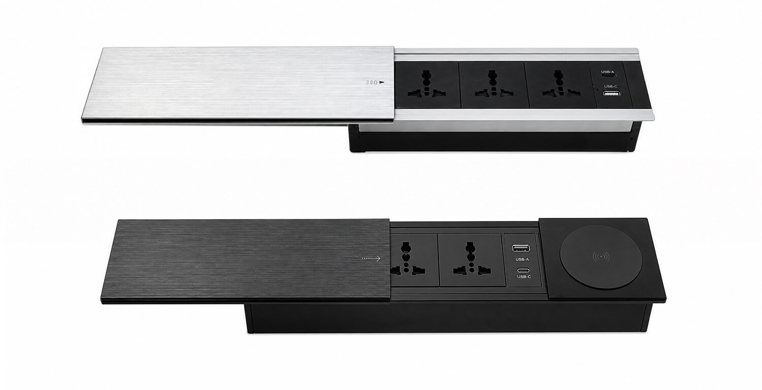 Sliding Cover Power Socket