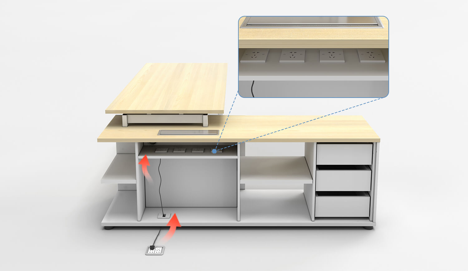 Executive Desk Cable Management