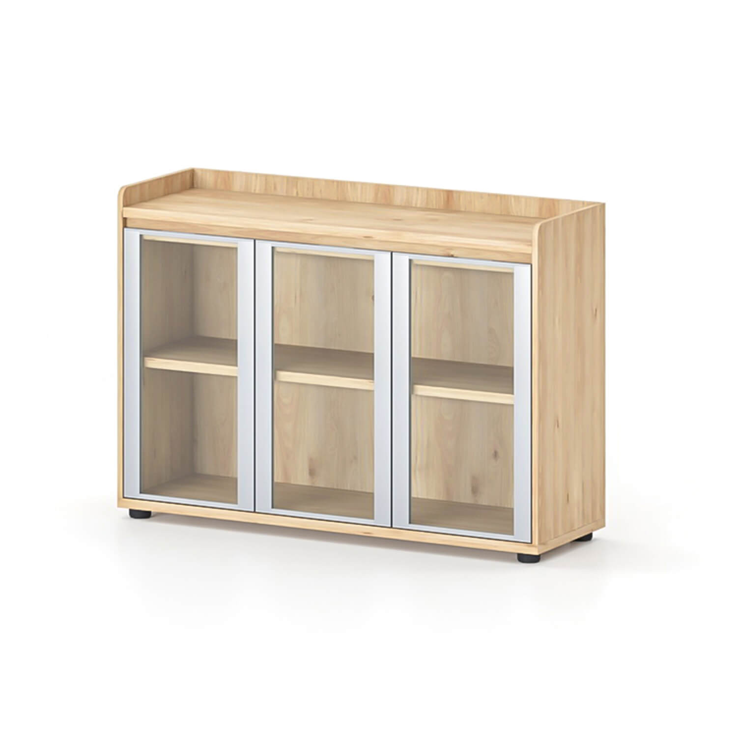 Modern Office Furniture Double Wooden Door Tea Cabinet