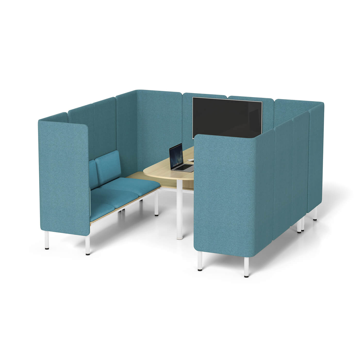 Classic Style Four Seater Workstation Soundproof Office Sofa