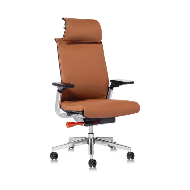 Luxury Style Nylon Second Generation Waist Support Adjustable Executive Leather Office Chair