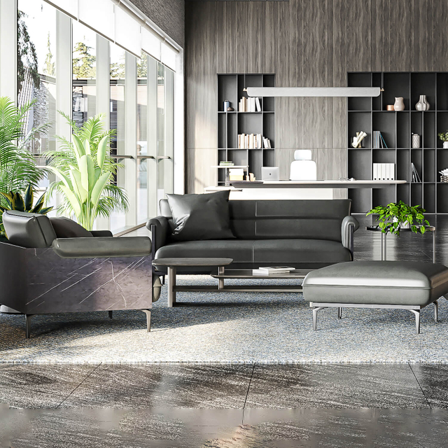 Modern Microfibre Leather Hotel Lounge Sofa Office Furniture