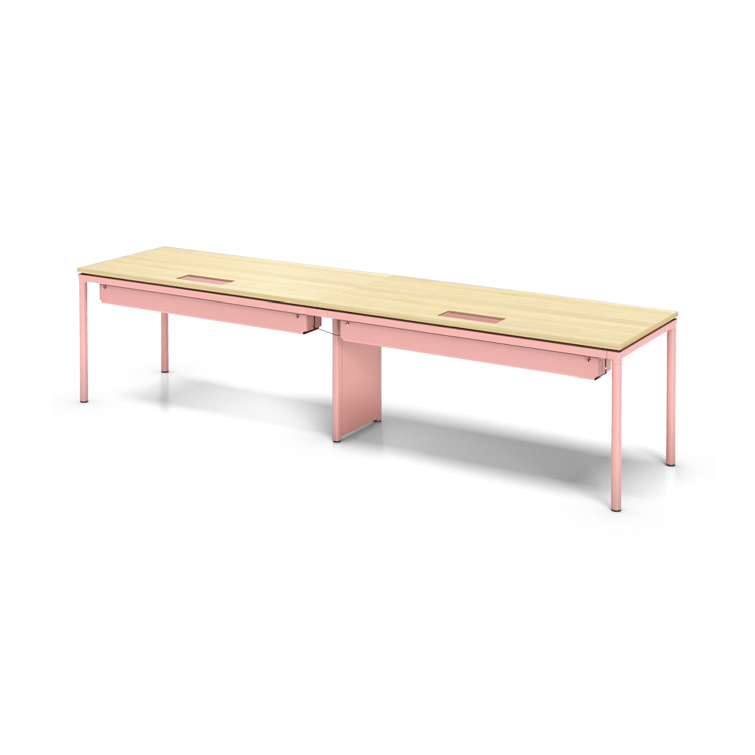Modern Straight Line Workstation Employee Modular Desk