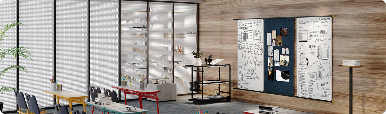 Wall-Mounted Whiteboard