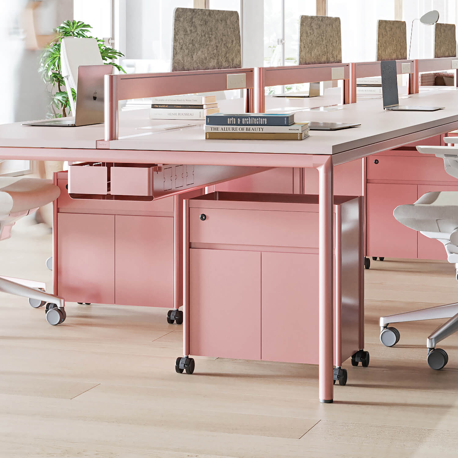 Modern Steel Mobile Base Workstation Mobile Storage Cabinet