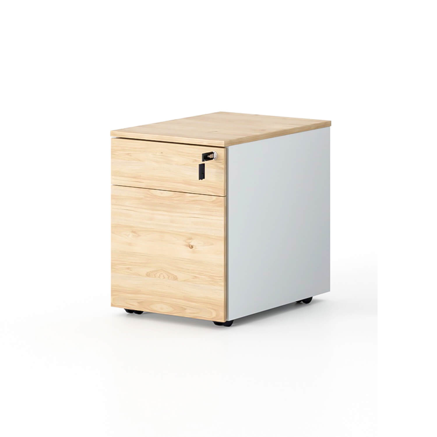 Minimalist Wooden Furniture Workstation Mobile Storage Cabinet