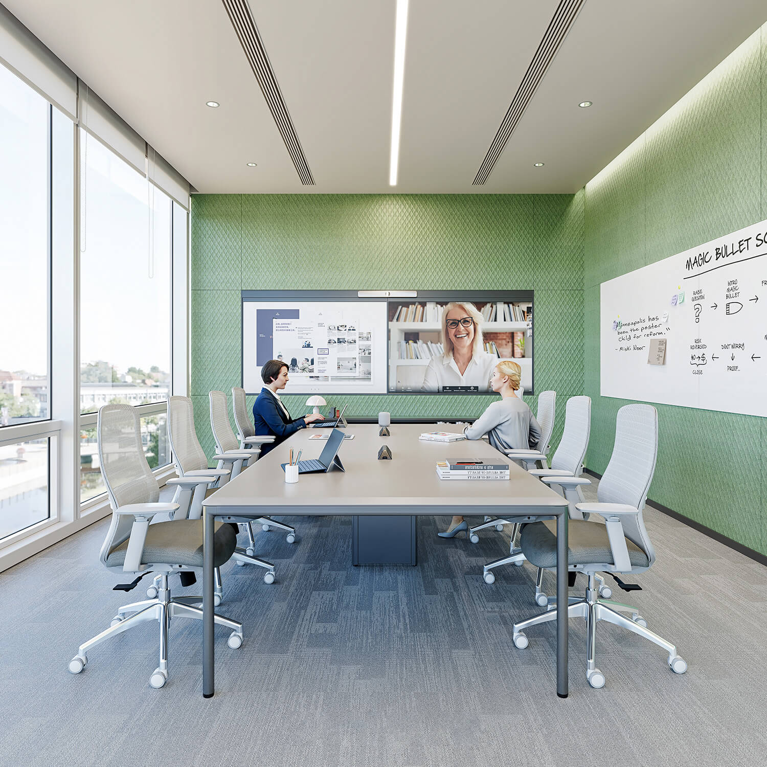  Industrial Style Office Meeting Room Modular Boardroom Conference Table