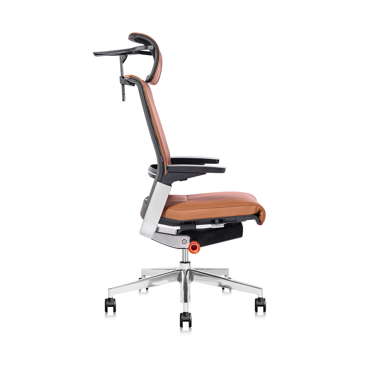Luxury Style Nylon Second Generation Waist Support Adjustable Executive Leather Office Chair