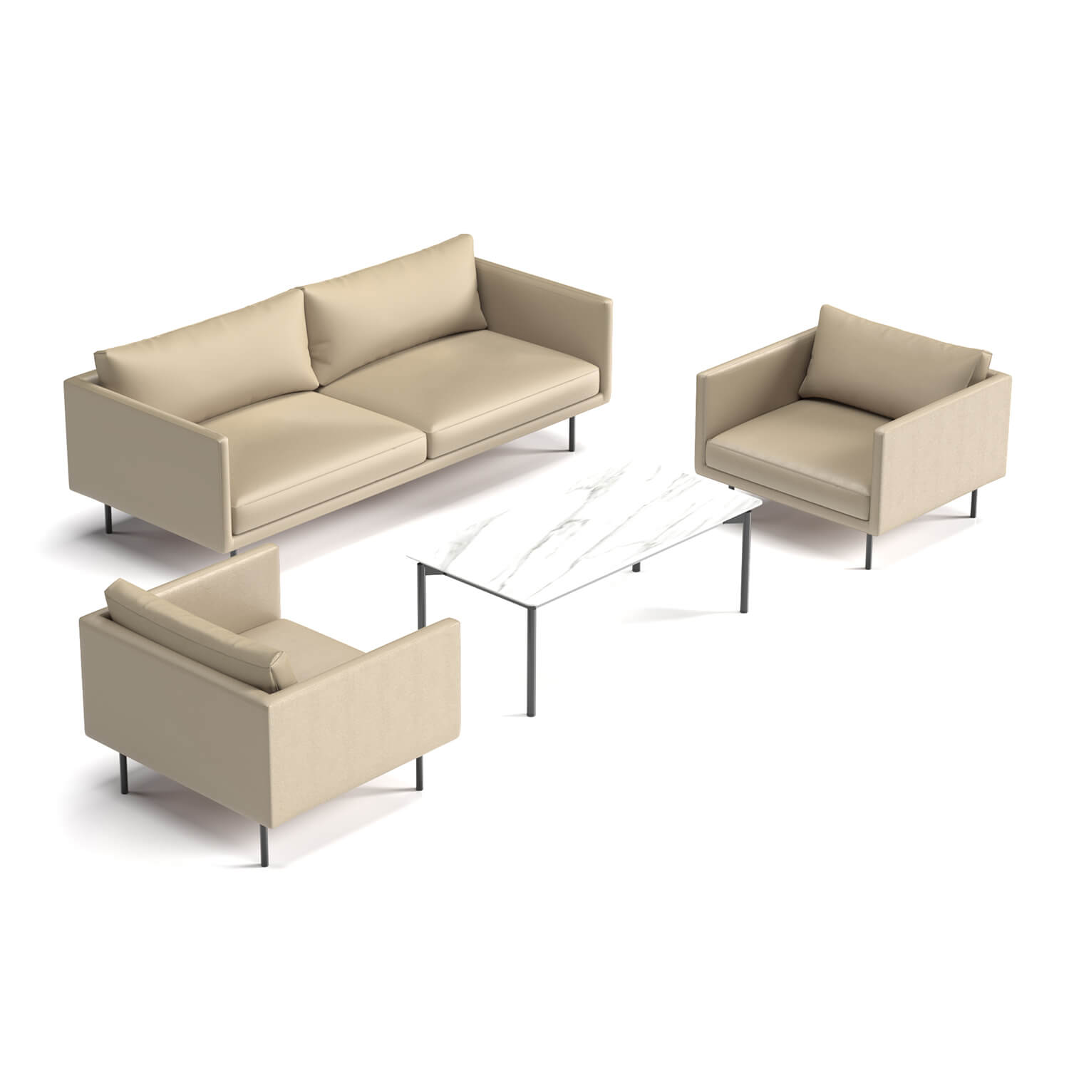 Luxury Inspired Office Reception Area School Lobby Public Space Office Sofa Set