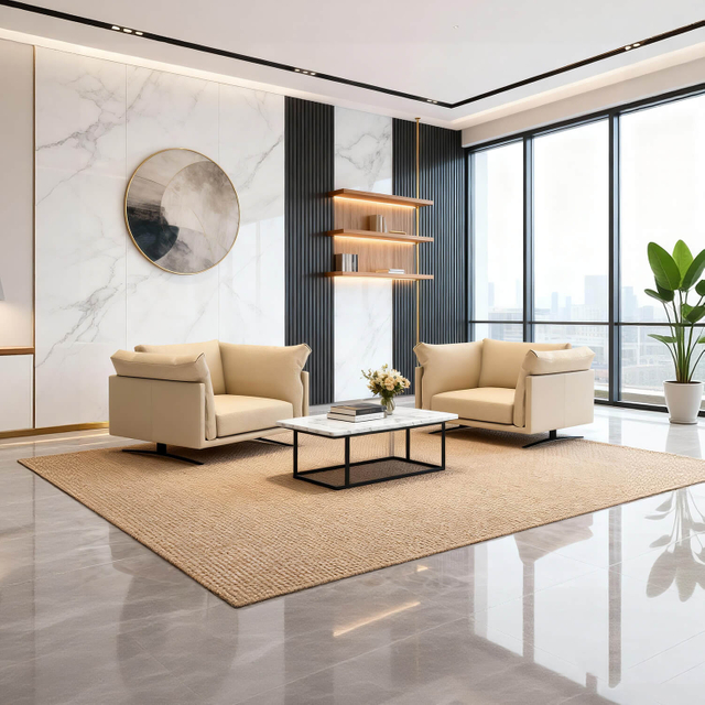 Factory Wholesale Office Reception Area Down Filled Fabric Comfortable Waiting Sofa