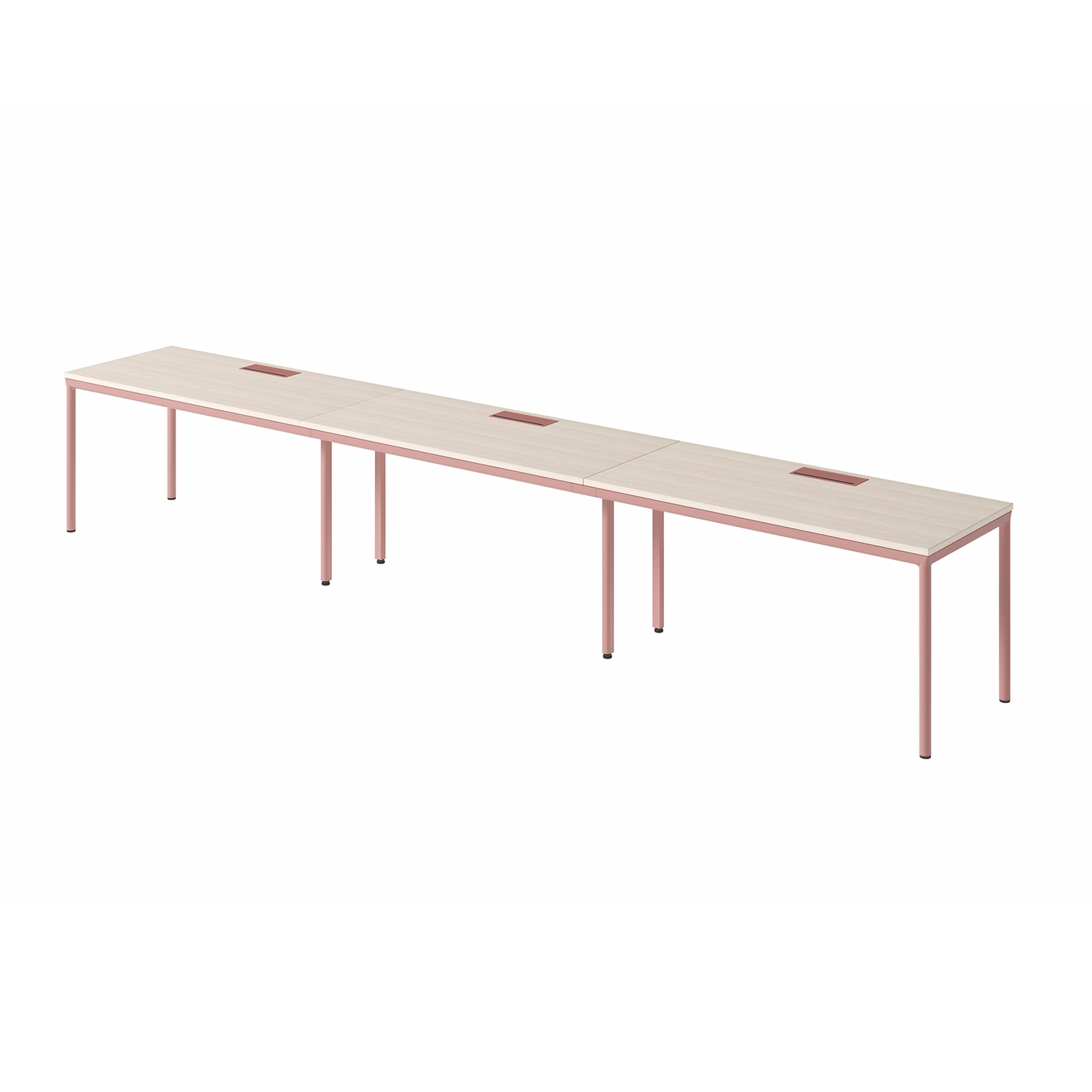 Modern Straight Line Workstation Employee Modular Desk