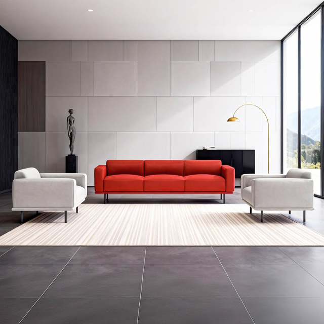 Luxury Fabric Public Area Waiting Room Stylish Office Sofa