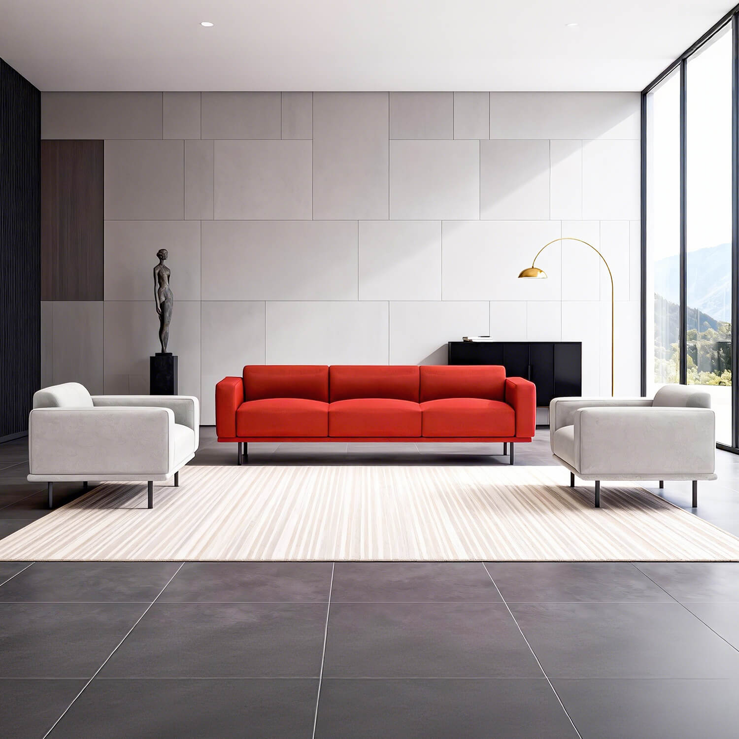 Luxury Fabric Public Area Waiting Room Stylish Office Sofa