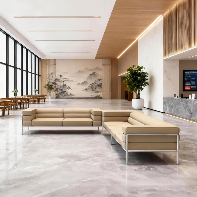 Premium Fabric Comfortable Sofas for Commercial Office Waiting Areas