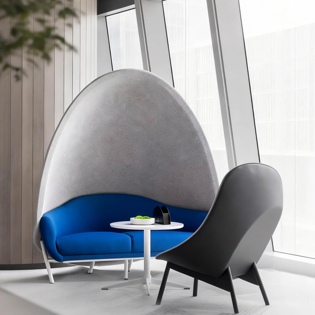 Stylish Acoustic Desk and Sofa Combination Office Workstation Commercial Office Furniture