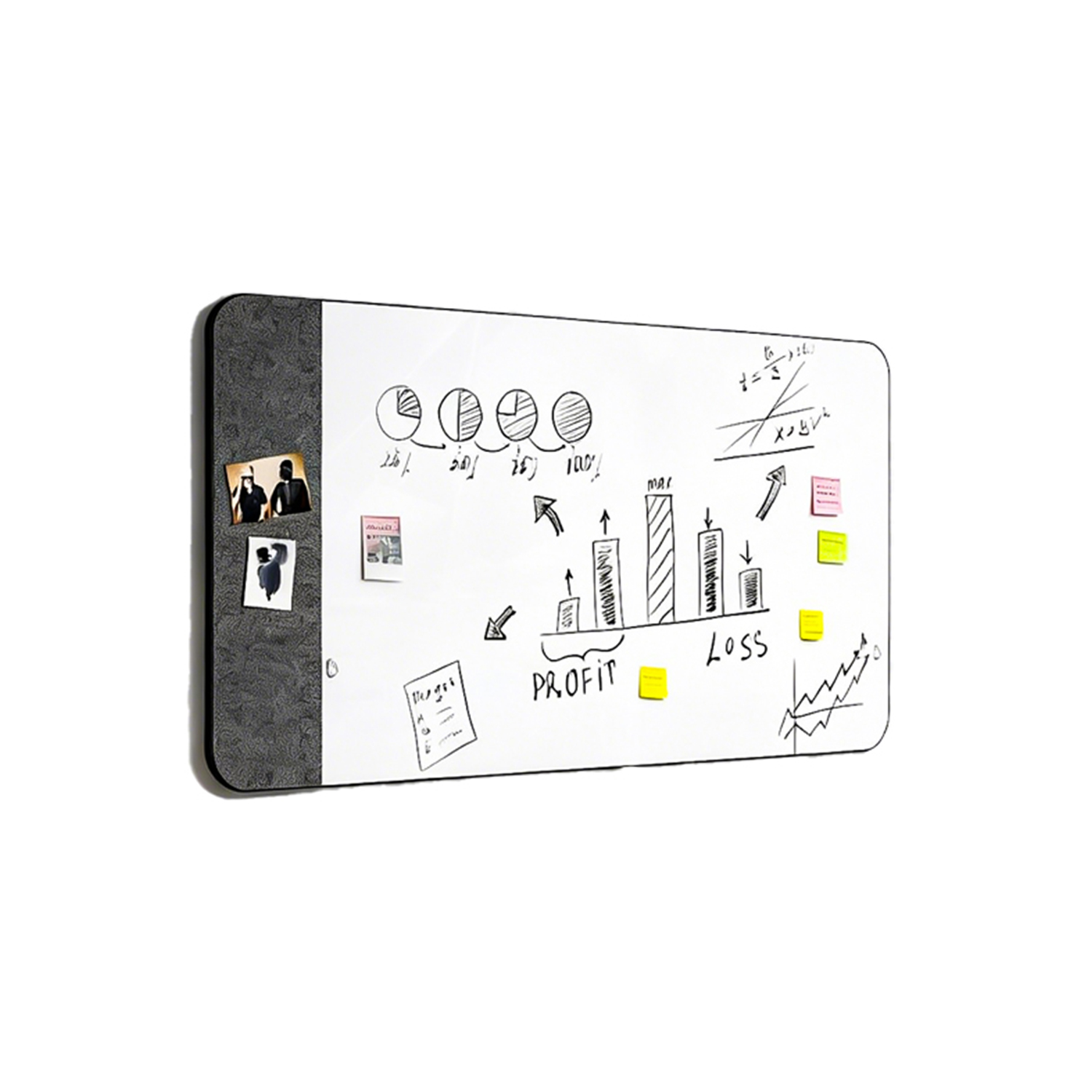 Minimalist Design Aluminum Frame Magnetic Whiteboard