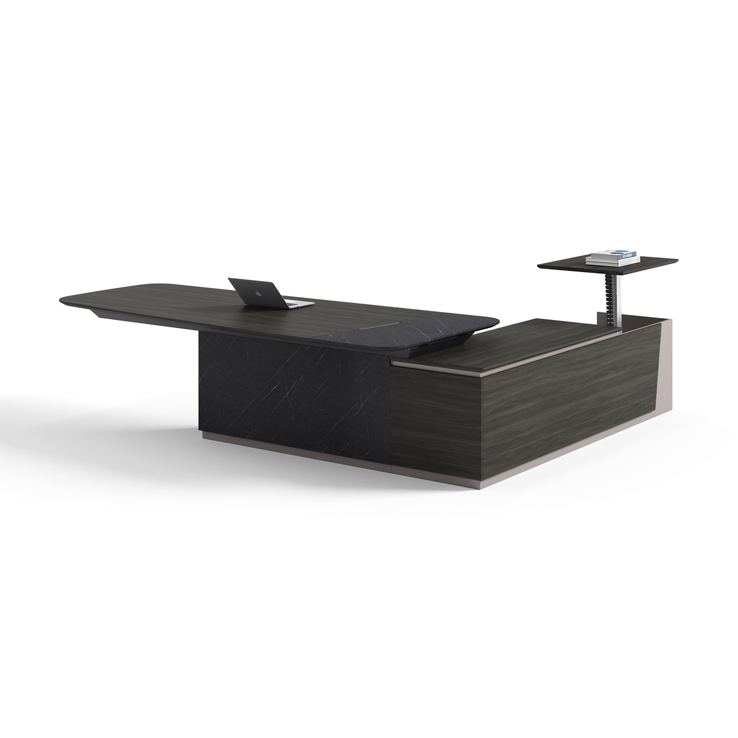 Luxury L Shaped Executive Manager Desk with Height Adjustment Modern Office Furniture