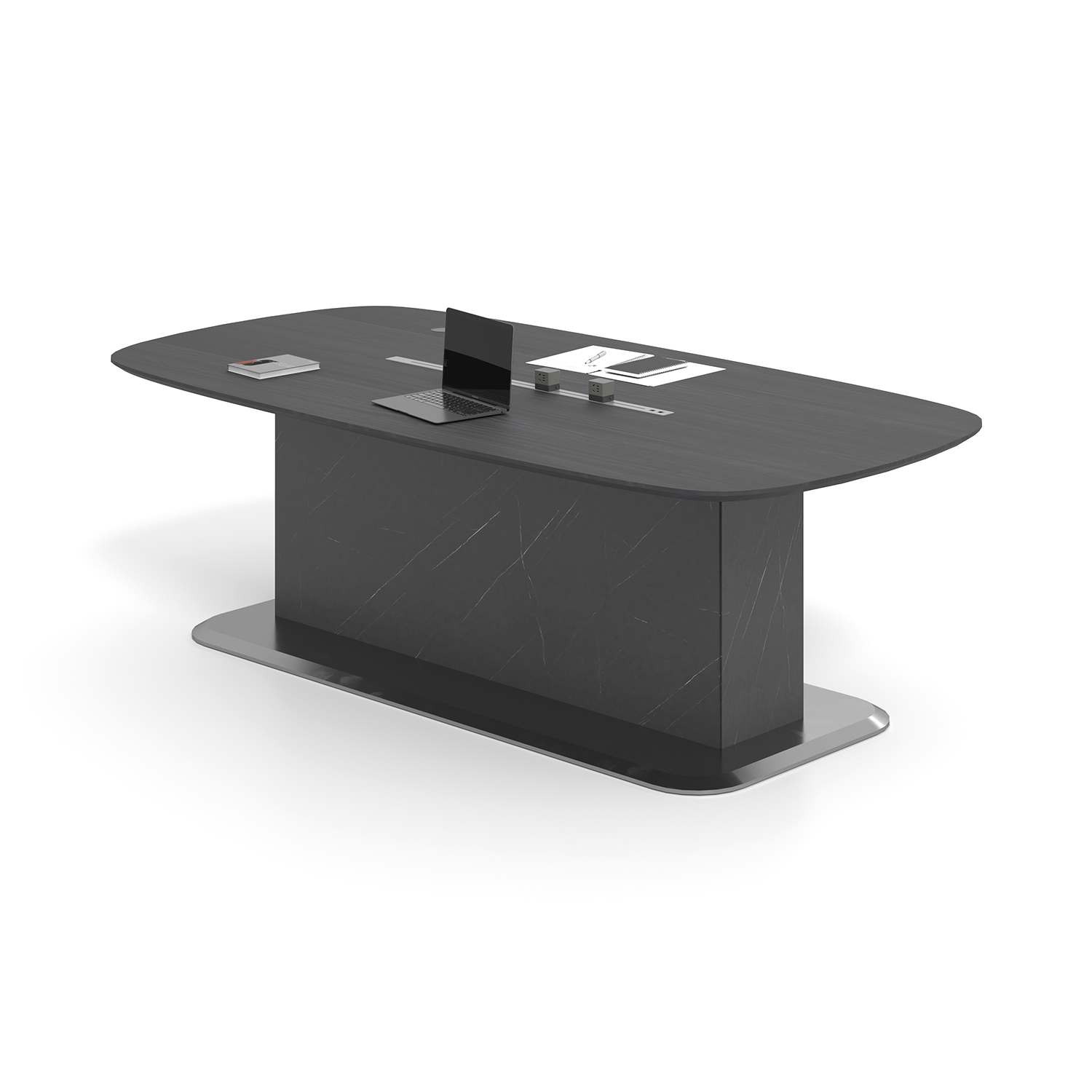 Luxury Elliptical Design Wooden Office Conference Table