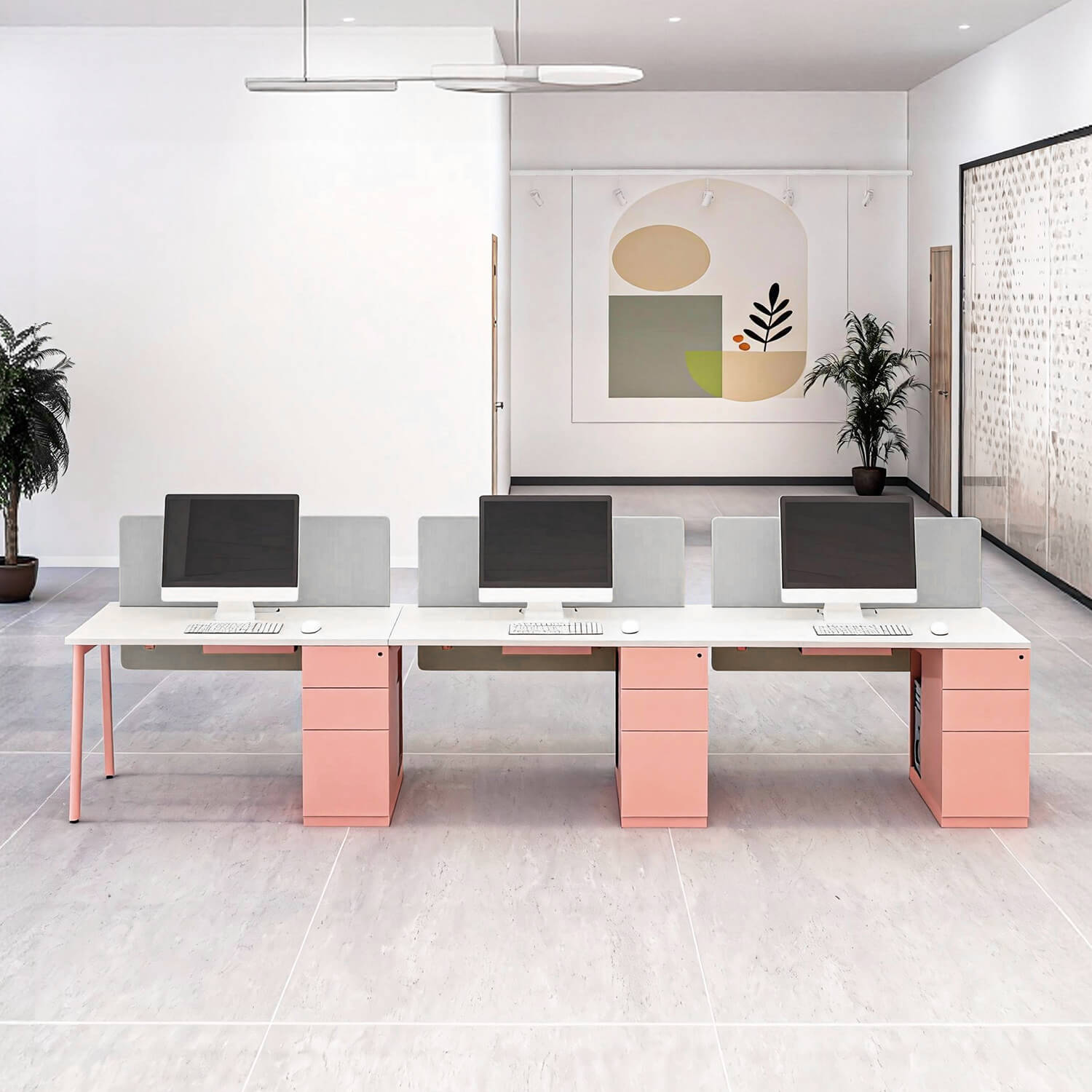 Factory Direct Office Desks and Storage Cabinets Office Furniture Set