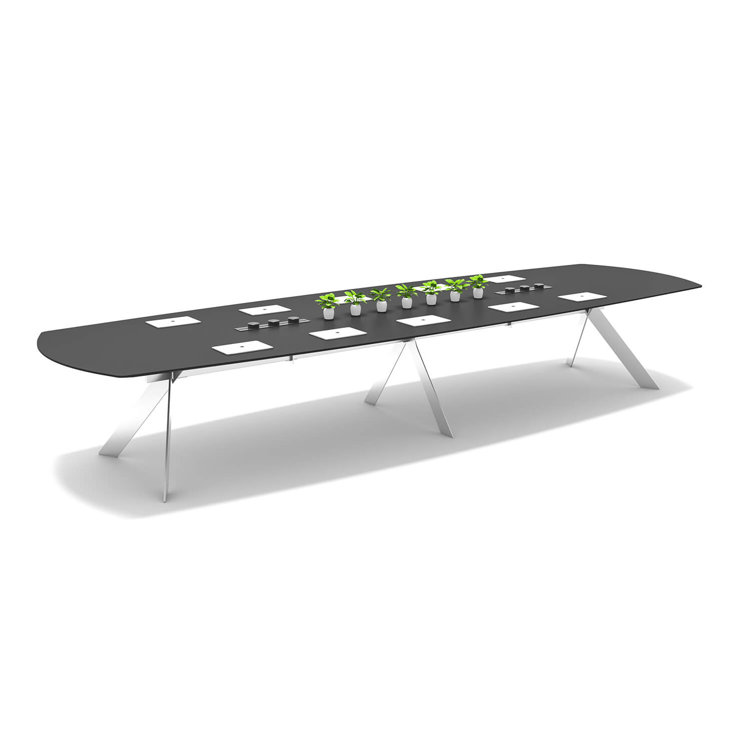Modern Executive Office Solid Wood Commercial Conference Table