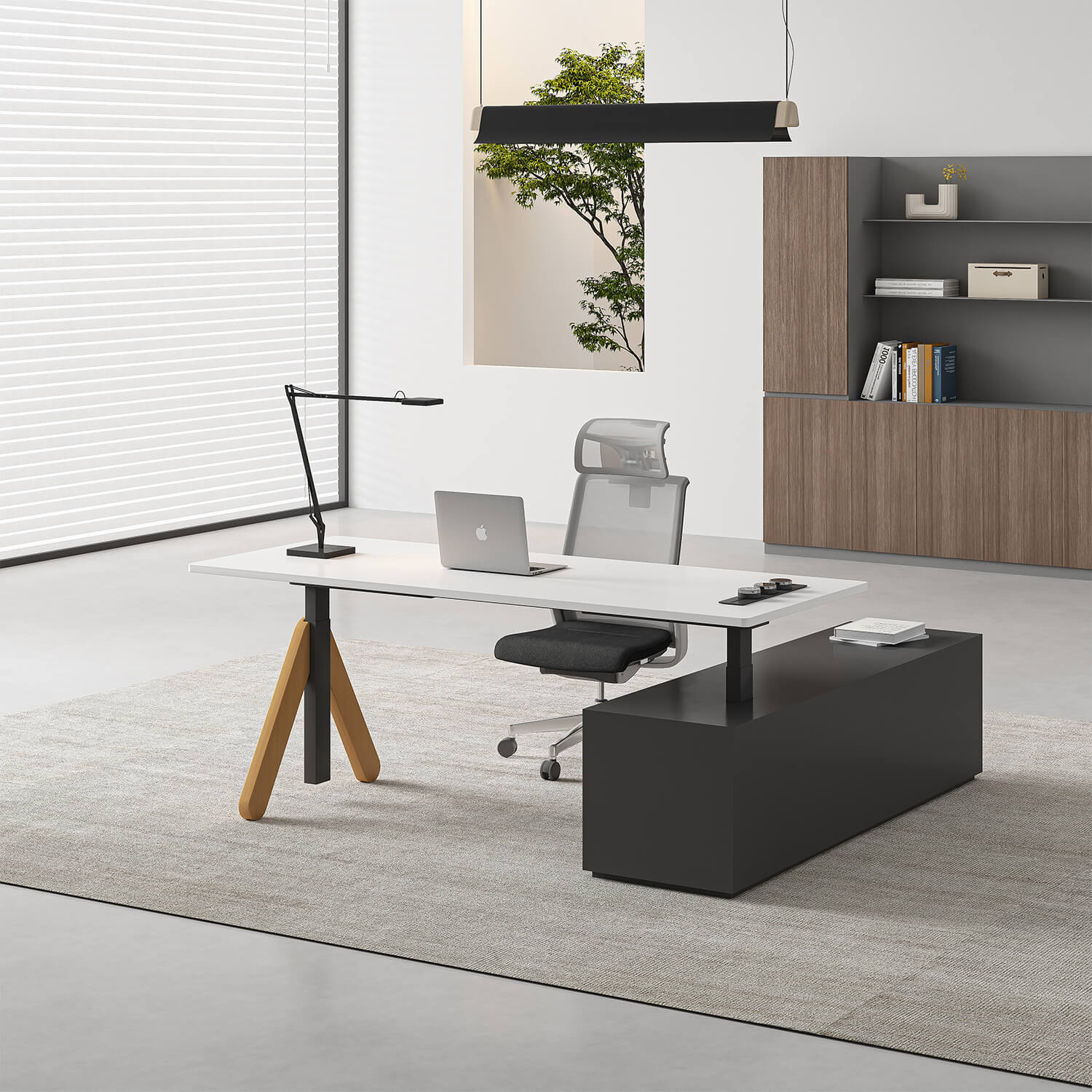 Height Adjustable Executive Office Desk