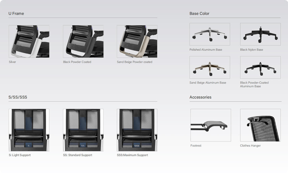 Optional Configuration of the Ergonomic Chair