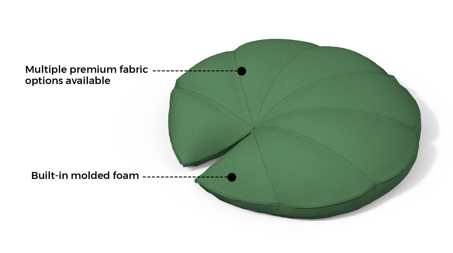 Custom Color Lotus Pouf Ottoman