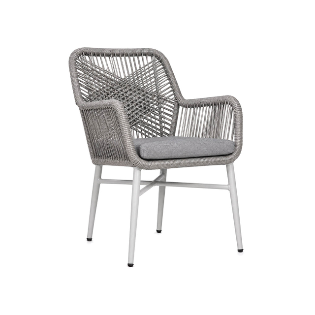 Rope Woven Outdoor Club Chair with Cushion
