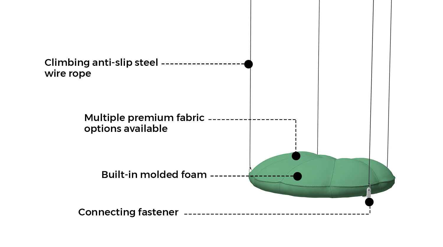Commercial Lounge Swing Seat Pad