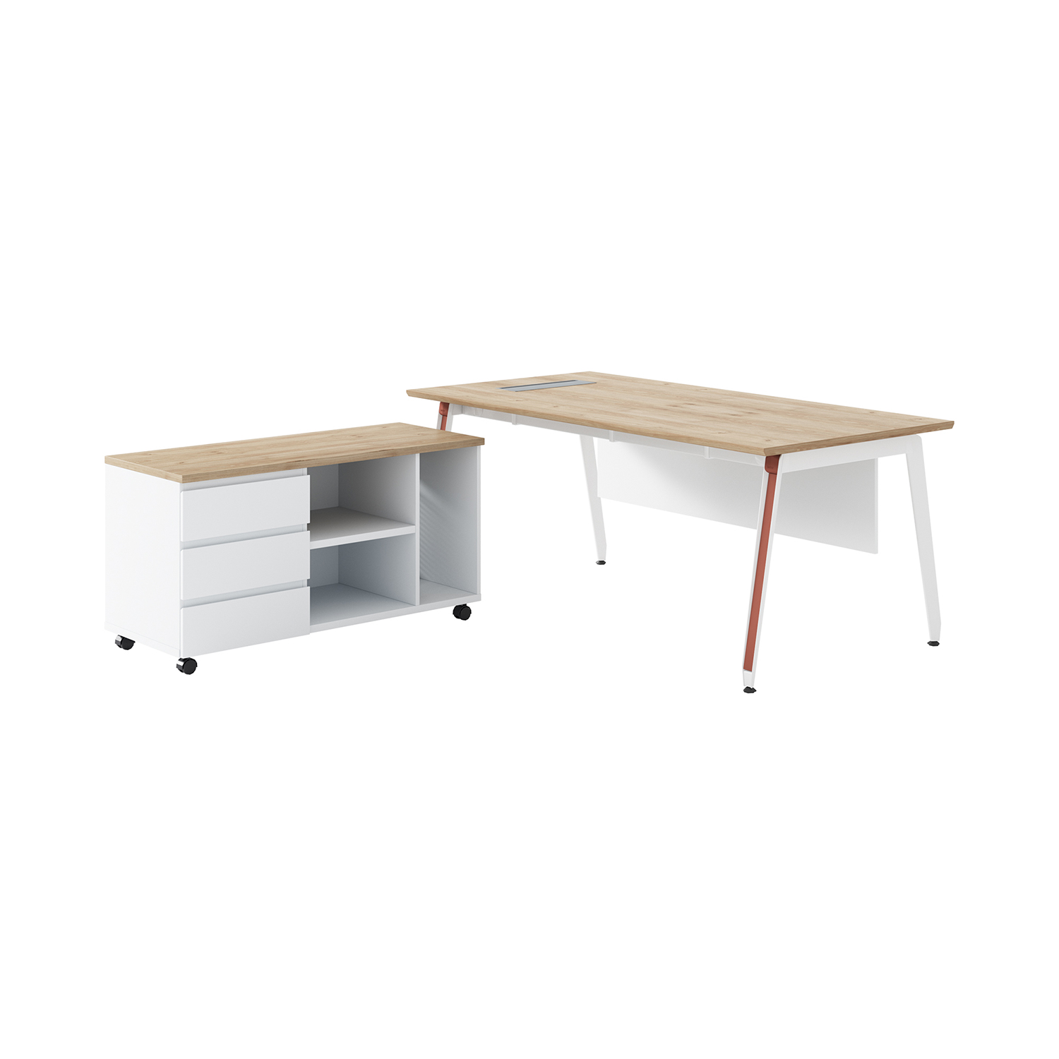 SpaceUnited Modern High End Office Furniture Workspace Steel Frame Executive Desk