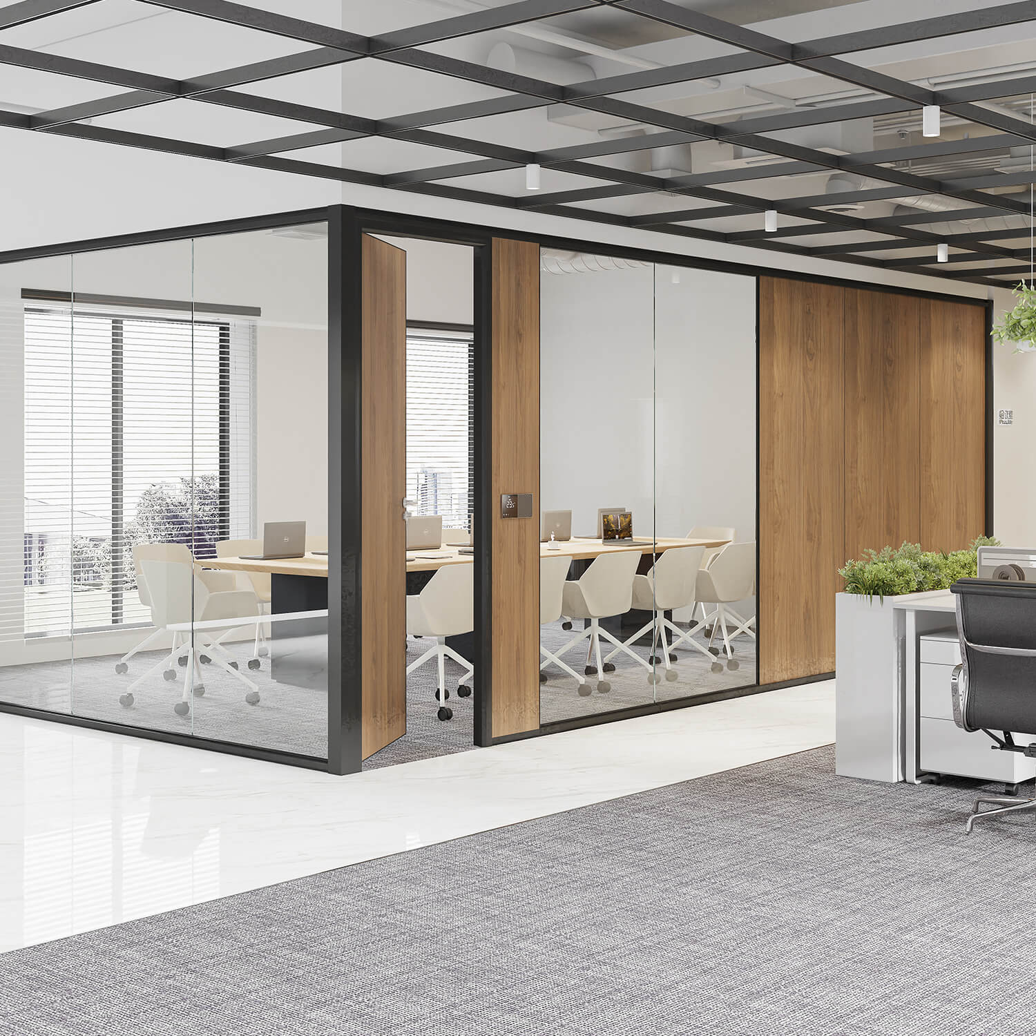 Modern Soundproof Office Glass Partition Wall