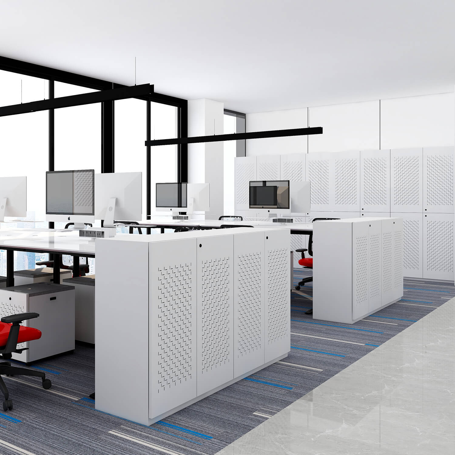 Perforated Acoustic Metal Office Cabinet