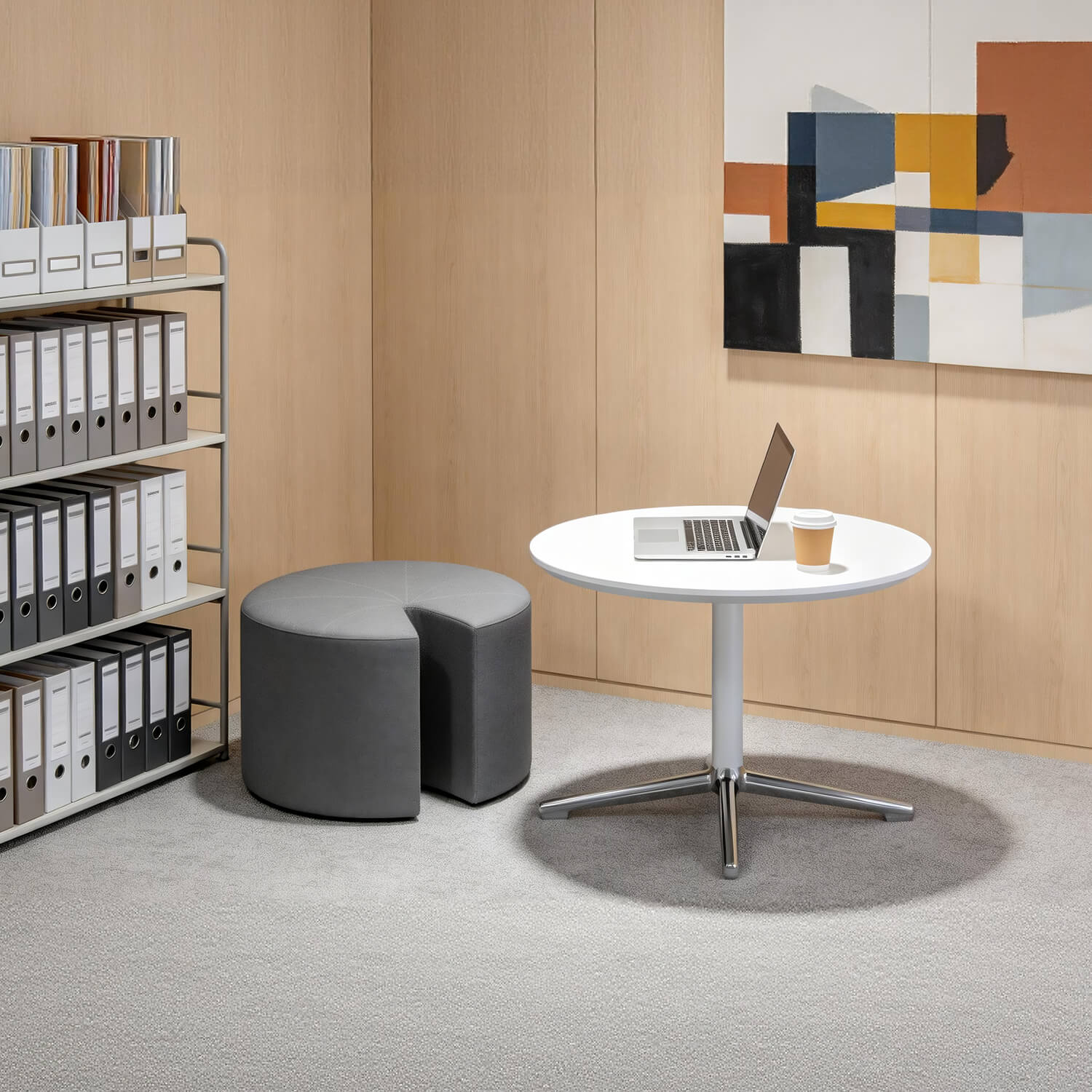 Multi-color Notched Ottoman for Lobby & Cafe
