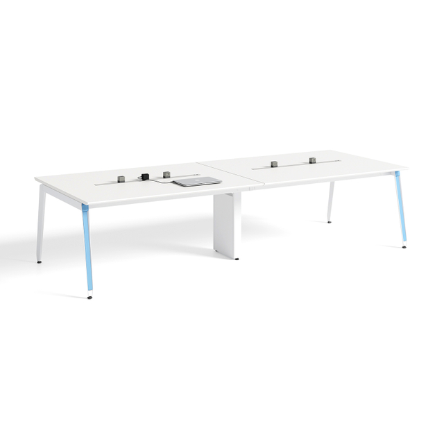 SpaceUnited Modern Designer Wooden Relief Texture Veneer Boardroom Conference Table Office Furniture
