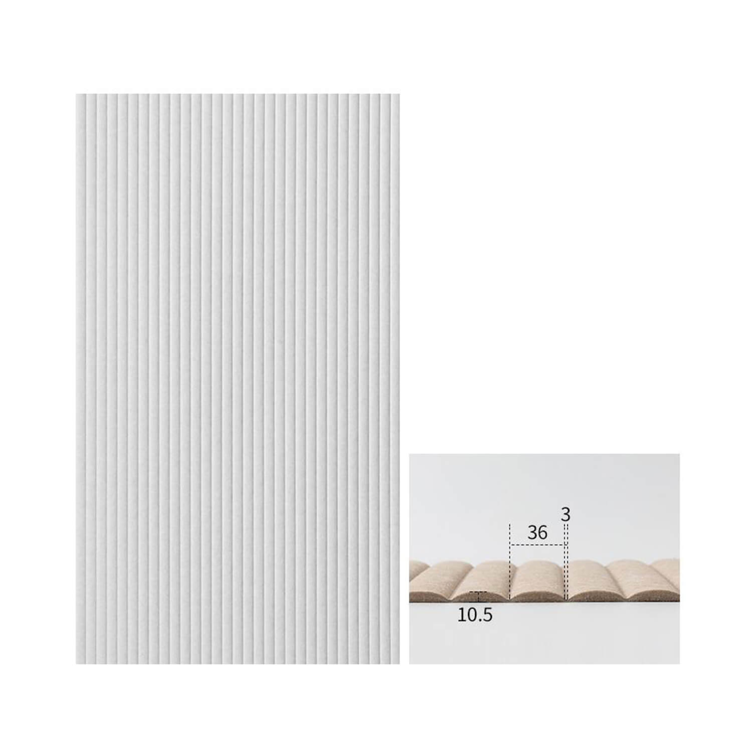 Ribbed PET Acoustic Wall Panels for Office Decor