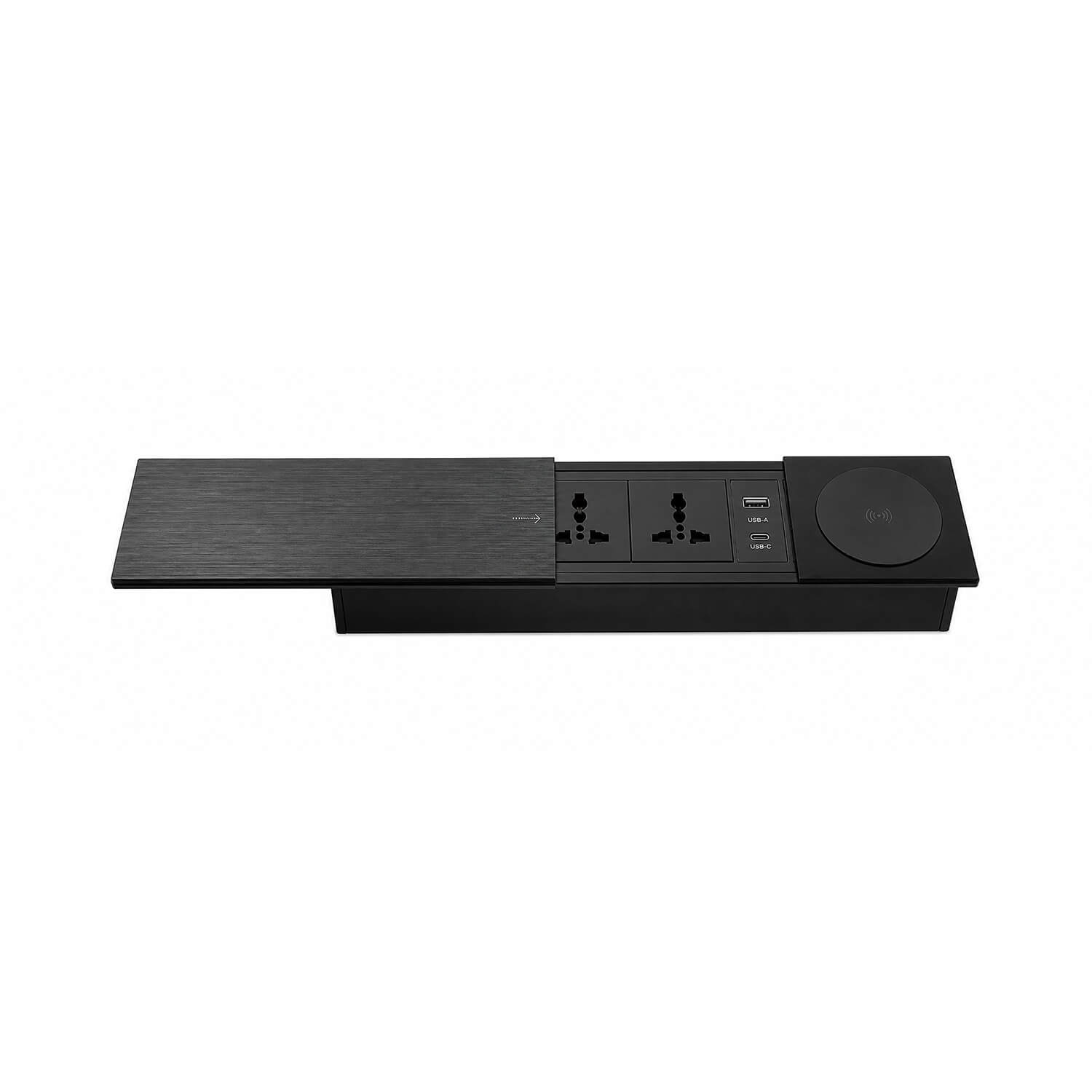 Square Slide Cover Desk Power Socket